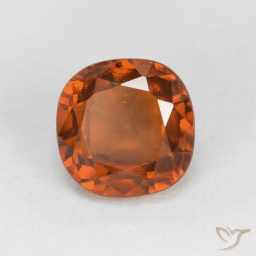 1.56ct Natural Fire Orange Hessonite Garnet, Cushion, VS-SI