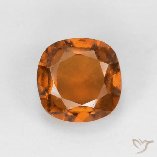 1.53ct Natural Medium-Dark Orange Hessonite Garnet, Cushion, VS-SI