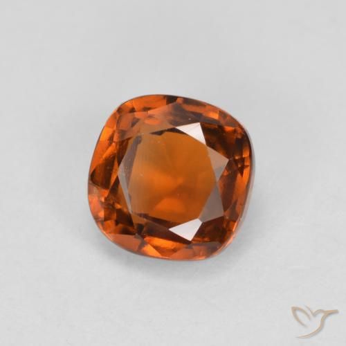 1.49 ct Orange Hessonite Garnet Stone, Natural Hessonite Garnet in Cushion-Cut Shape for Sale