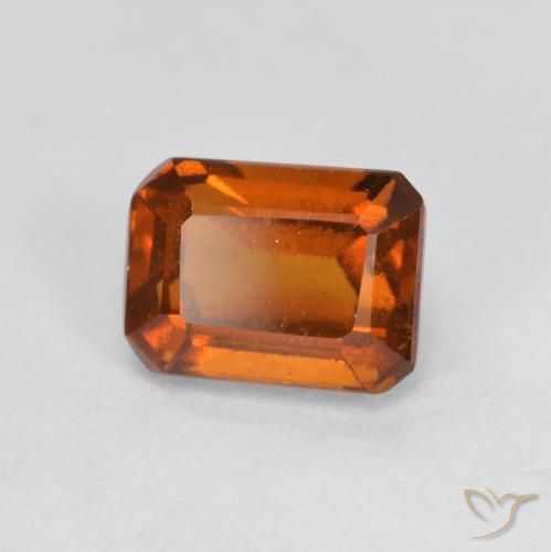 1.60 ct Orange Hessonite Garnet Stone, Natural Hessonite Garnet in Octagon Step Cut Shape for Sale