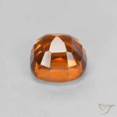 Hessonite Garnet Gemstone in 6 x 6 mm (calibrated) Size for Sale, Hessonite Garnet Stone in Medium-Dark Orange Color