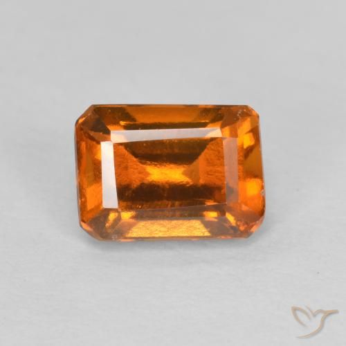 Yellowish Orange Гранат Гессонит Камень - 1.4ct Восьмиугольная ступенчатая огранка (ID: 597470)