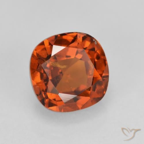 1.46 ct Orange Hessonite Garnet Stone, Natural Hessonite Garnet in Cushion-Cut Shape for Sale