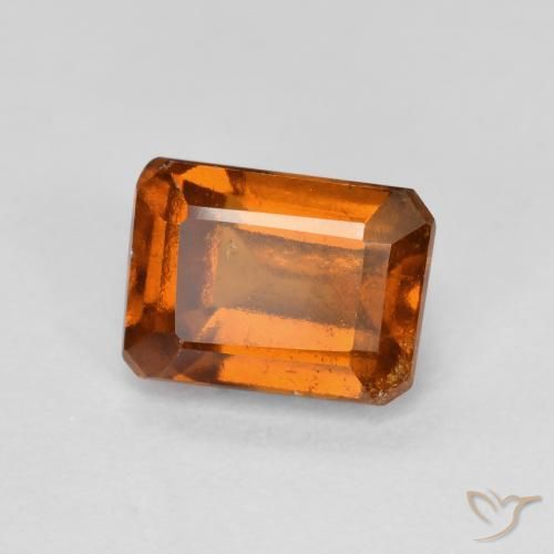 1.46 ct Orange Hessonite Garnet Stone, Natural Hessonite Garnet in Octagon Step Cut Shape for Sale