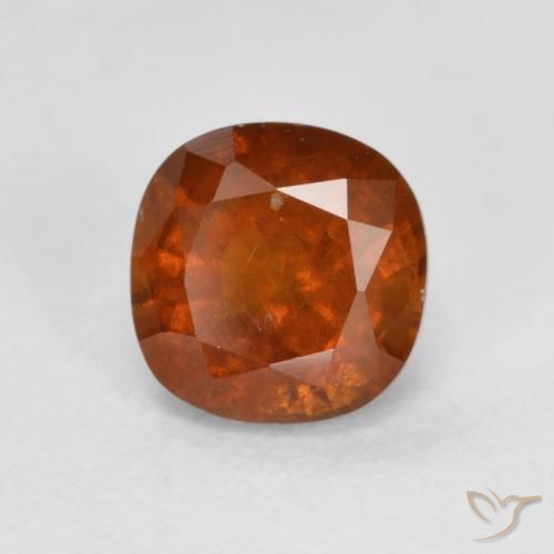 1.24 ct Orange Hessonite Garnet Stone, Natural Hessonite Garnet in Cushion-Cut Shape for Sale