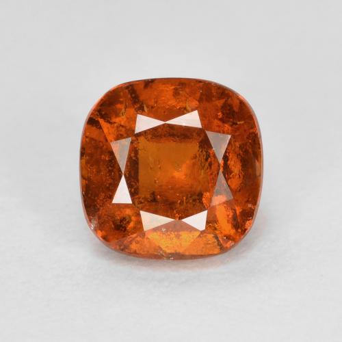 1.47 ct Orange Hessonite Garnet Gemstone, Hessonite Garnet Gem in Cushion-Cut Shape for Sale.