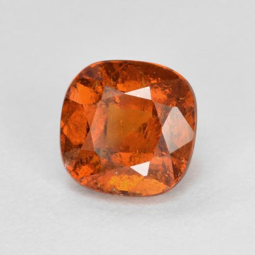 1.47 ct Orange Hessonite Garnet Stone, Natural Hessonite Garnet in Cushion-Cut Shape for Sale
