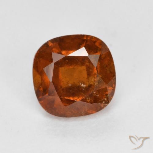1.34 ct Orange Hessonite Garnet Stone, Natural Hessonite Garnet in Cushion-Cut Shape for Sale