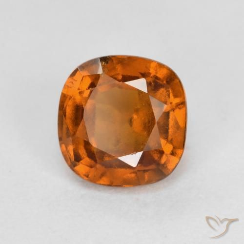 1.37 ct Orange Hessonite Garnet Stone, Natural Hessonite Garnet in Cushion-Cut Shape for Sale