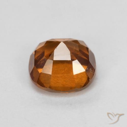 Hessonite Garnet Gemstone in 6 x 6 mm (calibrated) Size for Sale, Hessonite Garnet Stone in Medium-Dark Orange Color