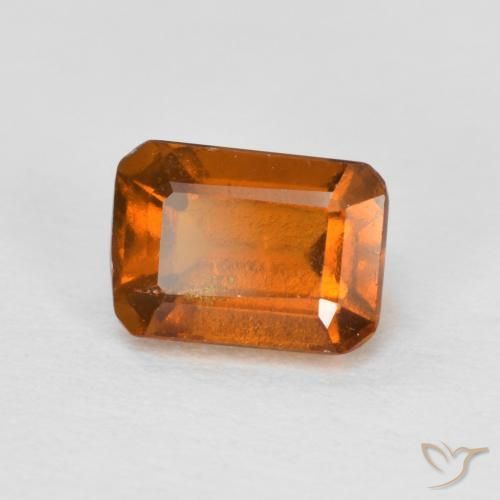 1.43 ct Orange Hessonite Garnet Stone, Natural Hessonite Garnet in Octagon Step Cut Shape for Sale