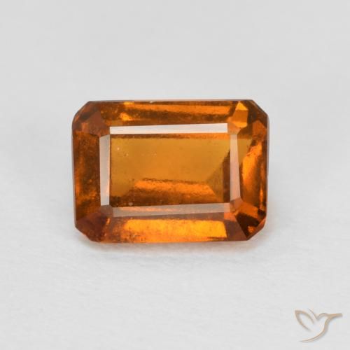 1.28ct Natural Yellowish Orange Hessonite Garnet, Emerald Cut, VS-SI