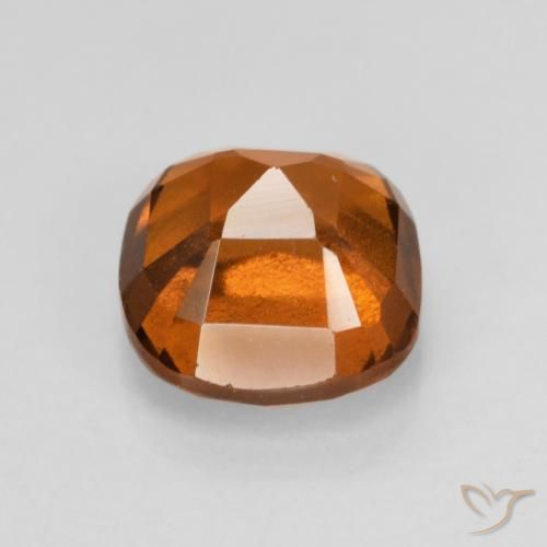 Hessonite Garnet Gemstone in 6 x 6 mm (calibrated) Size for Sale, Hessonite Garnet Stone in Deep Orange Color