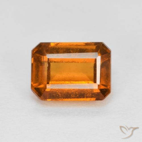 1.49ct Natural Yellowish Orange Hessonite Garnet, Emerald Cut, VS