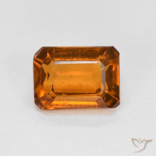 1.48ct Natural Yellowish Orange Hessonite Garnet, Emerald Cut, VS