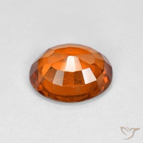 Hessonite Garnet Gemstone in 9.3 x 7.8 mm Size for Sale, Hessonite Garnet Stone in Medium-Dark Orange Color