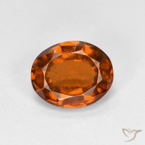 1.89ct Natural Amber Orange Hessonite Garnet, Oval, VS