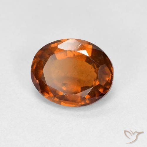 1.89 ct Orange Hessonite Garnet Stone, Natural Hessonite Garnet in Oval Facet Shape for Sale