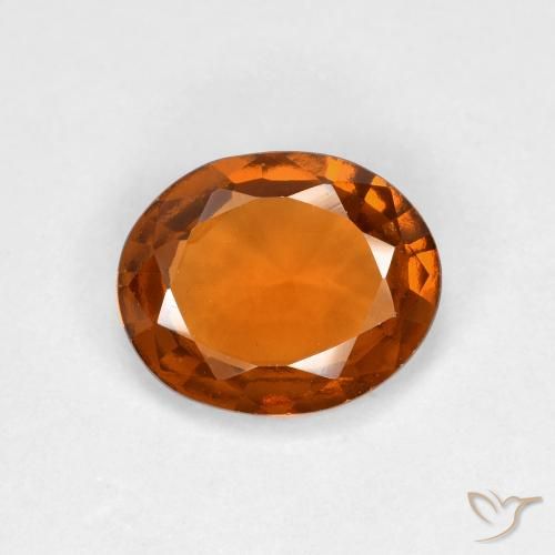 1.56ct Natural Medium Orange Hessonite Garnet, Oval, VS