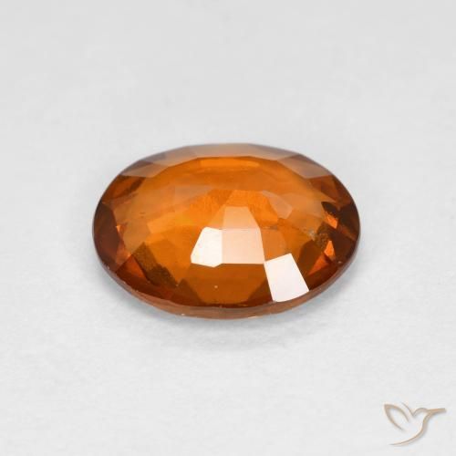 Hessonite Garnet Gemstone in 9 x 7 mm (calibrated) Size for Sale, Hessonite Garnet Stone in Medium Orange Color