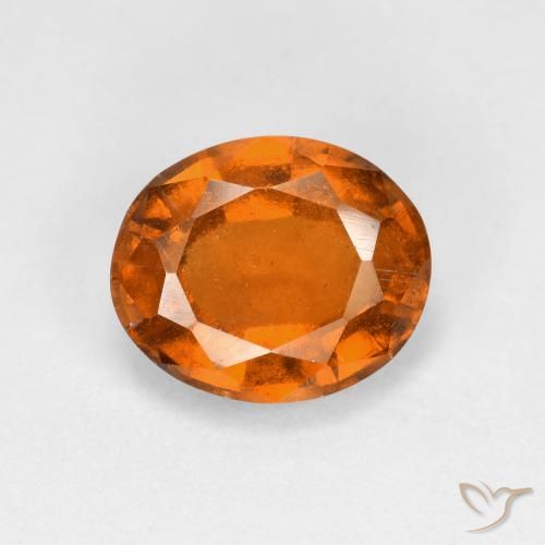 2.48ct Natural Medium-Dark Orange Hessonite Garnet, Oval, VS