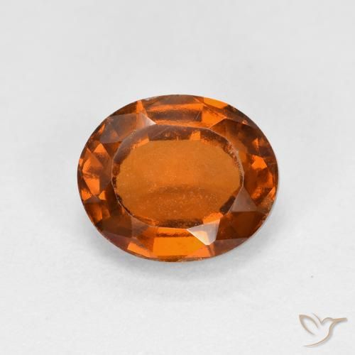2.14ct Natural Medium-Dark Orange Hessonite Garnet, Oval, VS