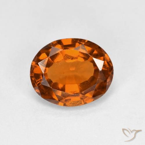 1.56ct Natural Medium-Dark Orange Hessonite Garnet, Oval, VS