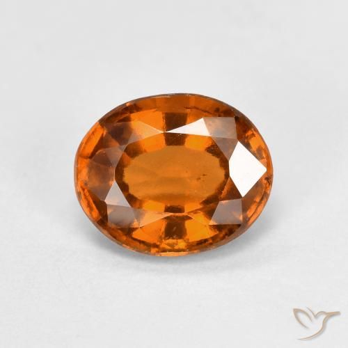 1.54ct Natural Medium Orange Hessonite Garnet, Oval, VS