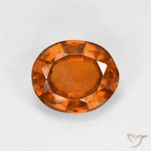2.01ct Natural Reddish Orange Hessonite Garnet, Oval, VS