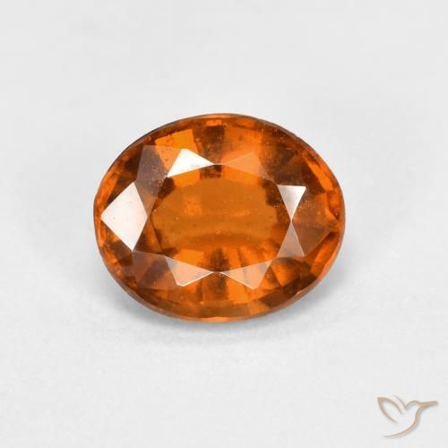 1.48ct Natural Medium-Dark Orange Hessonite Garnet, Oval, VS