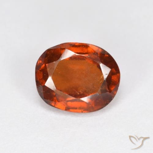 1.43ct Natural Dark Orange Hessonite Garnet, Oval, VS-SI