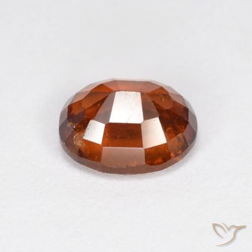 Hessonite Garnet Gemstone in 7.2 x 5.9 mm Size for Sale, Hessonite Garnet Stone in Dark Orange Color