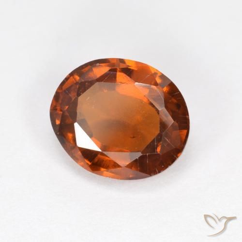 2.23 ct Orange Hessonite Garnet Stone, Natural Hessonite Garnet in Oval Facet Shape for Sale