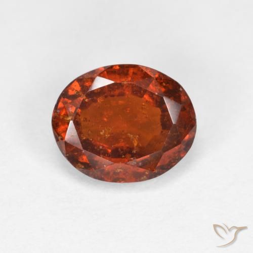 1.58ct Natural Deep Orange Hessonite Garnet, Oval, VS-SI