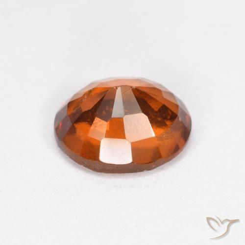 Hessonite Garnet Gemstone in 7.7 x 6.5 mm Size for Sale, Hessonite Garnet Stone in Reddish Orange Color