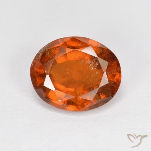 2.83ct Natural Amber Orange Hessonite Garnet, Oval, VS-SI
