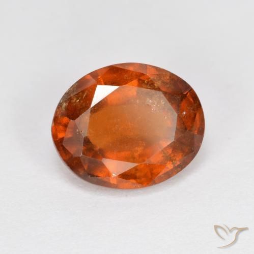 2.83 ct Orange Hessonite Garnet Stone, Natural Hessonite Garnet in Oval Facet Shape for Sale