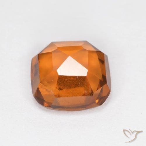 Hessonite Garnet Gemstone in 7 x 7 mm (calibrated) Size for Sale, Hessonite Garnet Stone in Medium-Dark Orange Color
