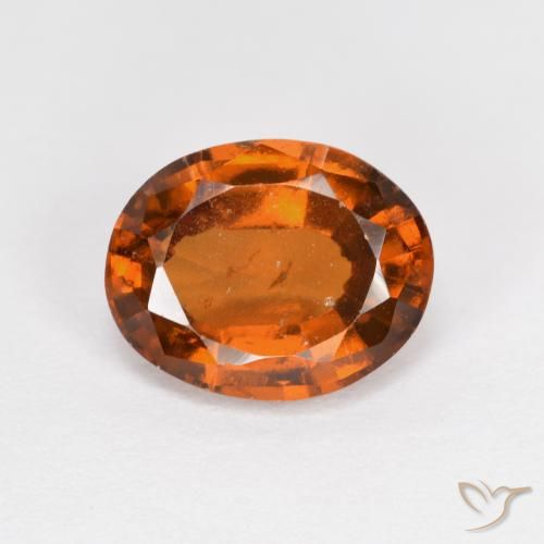 2.14ct Natural Medium-Dark Orange Hessonite Garnet, Oval, VS