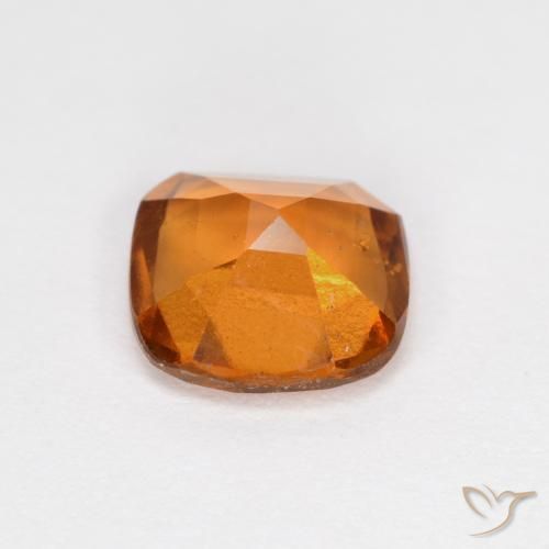 Hessonite Garnet Gemstone in 7 x 7 mm (calibrated) Size for Sale, Hessonite Garnet Stone in Deep Orange Color