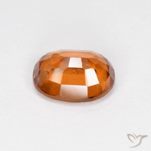 Hessonite Garnet Gemstone in 8 x 6 mm (calibrated) Size for Sale, Hessonite Garnet Stone in Medium-Dark Orange Color