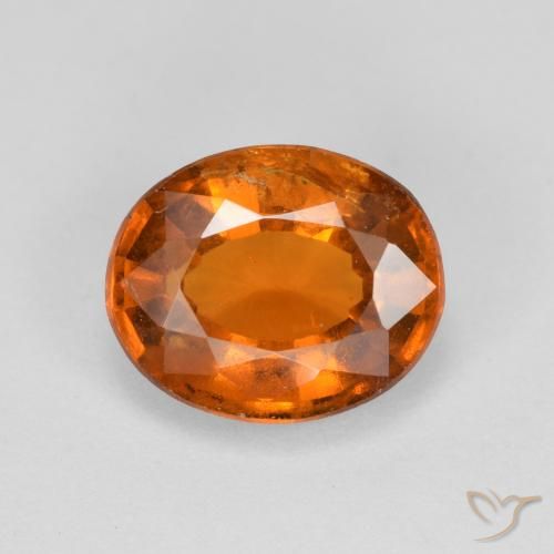 2.60ct Natural Medium Orange Hessonite Garnet, Oval, VS-SI