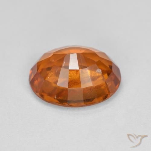 Hessonite Garnet Gemstone in 9.3 x 7.6 mm Size for Sale, Hessonite Garnet Stone in Medium Orange Color