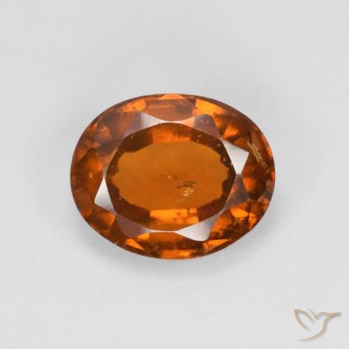 2.25ct Natural Medium-Dark Orange Hessonite Garnet, Oval, VS-SI