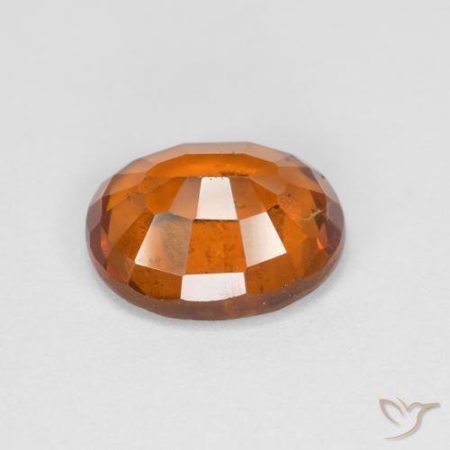 Hessonite Garnet Gemstone in 9 x 7 mm (calibrated) Size for Sale, Hessonite Garnet Stone in Medium-Dark Orange Color