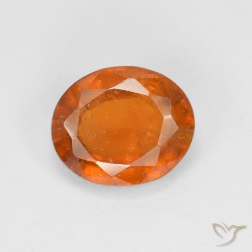 2.22ct Natural Deep Orange Hessonite Garnet, Oval, VS-SI