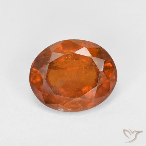 2.54ct Natural Reddish Orange Hessonite Garnet, Oval, VS-SI