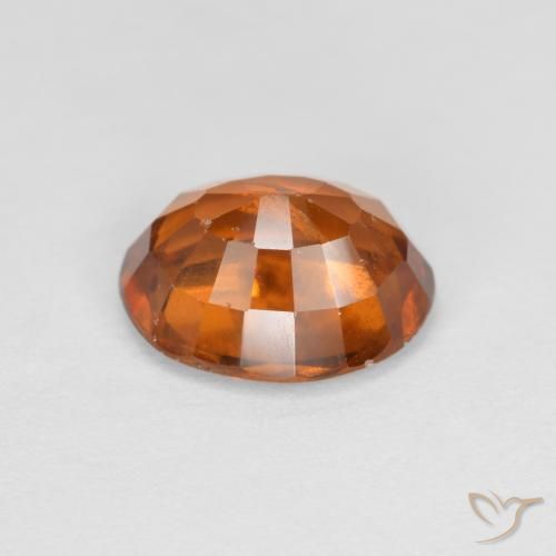 Hessonite Garnet Gemstone in 8.5 x 7 mm Size for Sale, Hessonite Garnet Stone in Deep Orange Color