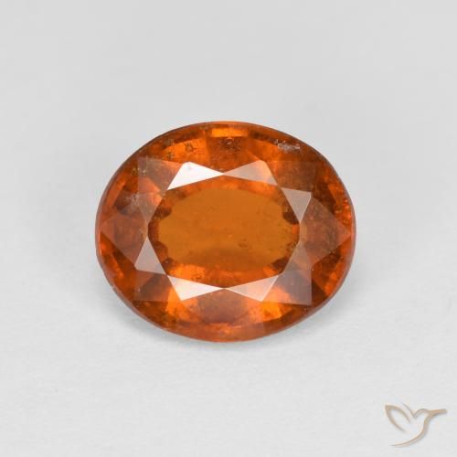 1.93ct Natural Amber Orange Hessonite Garnet, Oval, VS-SI