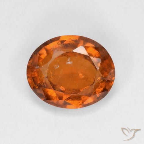 2.93ct Natural Medium-Dark Orange Hessonite Garnet, Oval, VS-SI